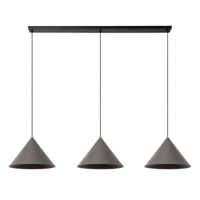 Lucide SPITZE - Pendant light - 3xE27 - Grey - Vibes